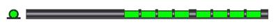 Мушка оптоволоконная модели Shoting Bead EasyHit (2.5 mm x 102 mm - Green).